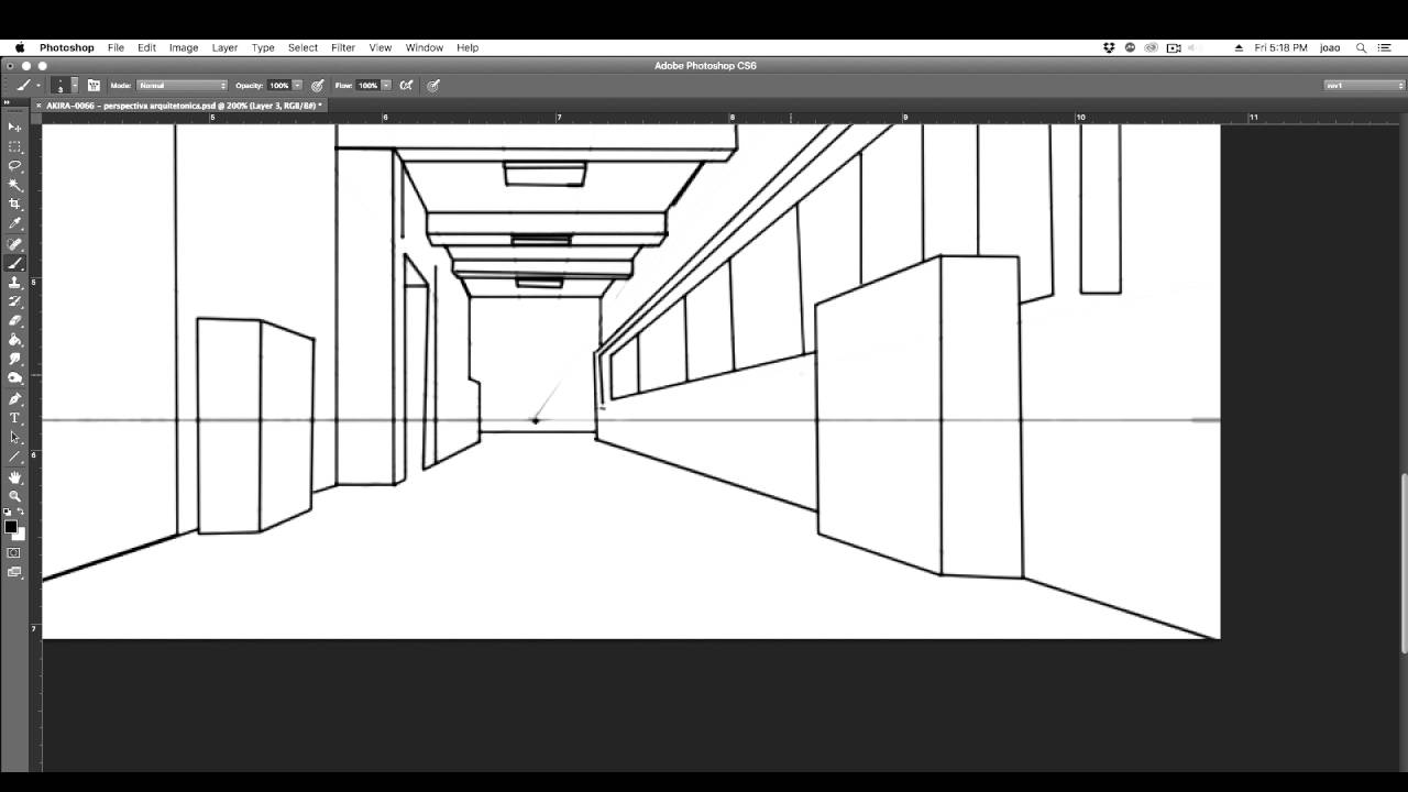 Desenho de perspectiva com 1 ponto de fuga para te inspirar! | 44  ARQUITETURA | Facebook, image size:1280x720