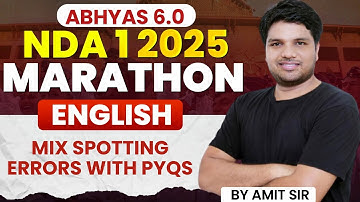 Mix Spotting Error Questions For NDA | English For NDA 1 2025 | Learn With Sumit