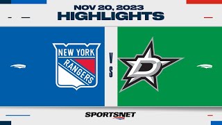 NHL Highlights | Rangers vs. Stars - November 20, 2023