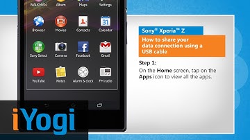 How to share your data connection using a USB cable in Sony® Xperia™ Z :Tutorial