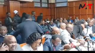 SHOW OF SOLIDARITY! METHU & WANJIKU MUHIA JOIN KAGUCHIA AT MILIMANI LAW COURTS