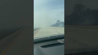 Wild fire near highway 🔥😧#wildfire #wildfires #wildfiresparks