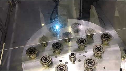 Fiber Laser Gear Marking ~ Rotating Table Automated Marking