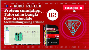 6 LEDs Blinking Using Arduino in Proteus #arduino #technology #proteus #microcontroller #Robo_Relex
