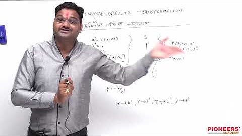 Lecture 04 Relativity & Mathematical Physics B.Sc. Part 2nd By Hada Sir, Pioneers Academy Kota