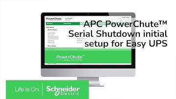 APC PowerChute™ Serial Shutdown initial setup for Easy UPS