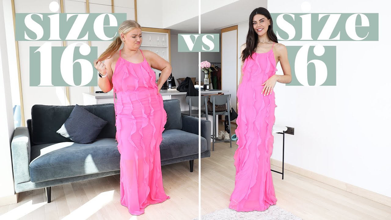SIZE 6 vs SIZE 16 Try ON THE SAME OUTFITS! - YouTube