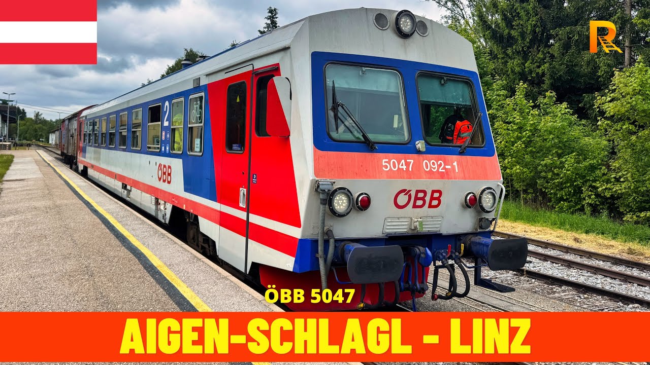 Cab Ride Aigen-Schläg - Linz Urfahr (Mühlkreisbahn, ÖBB, Austria, May 2025) train driver's view 4K