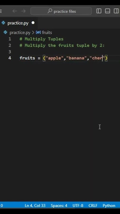 Multiply Tuples | #python #code #coding #programming #learnpython # ...