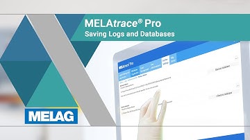 Saving log files and the database | MELAtrace Pro Tutorial