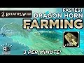 Zelda: Breath of the Wild - FASTEST DRAGON HORN FARMING (3 Per Minute!)