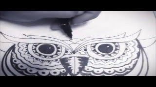Zentangle Owl totem by Aixa