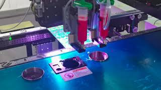 SMT PCB IC chip red hot fix glue dispensing machine price and advantages