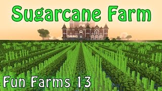 Dense, Lossless, Automatic, Cheap and Good Looking Sugarcane Farm - Minecraft (Fun Farms 13)