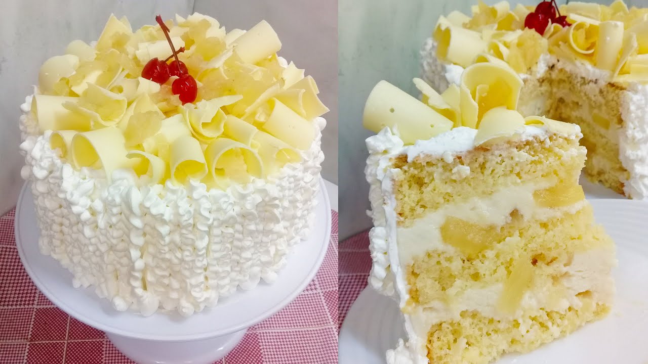 Como fazer Bolo de Aniversário de Abacaxi bem fácil e simples! Ideal para iniciantes! Sabor Perfeito