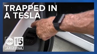 Arizona driver says he was 'trapped' in hot Tesla after battery died