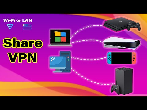 How to share VPN to any console from PC or Laptop with LAN or Wi Fi