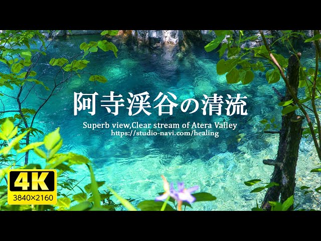 【癒し】阿寺渓谷の清流/驚くほど美しいエメラルドグリーンの絶景!(長野県木曽郡大桑村)疲れた心身の回復・リラックス効果・勉強中や作業用、目覚めの朝や眠れない夜にもどうぞ。