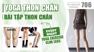 Yoga thon chân trước khi ngủ | Bài tập thon chân | Yoga exercise slim your legs everynight | Bài 706