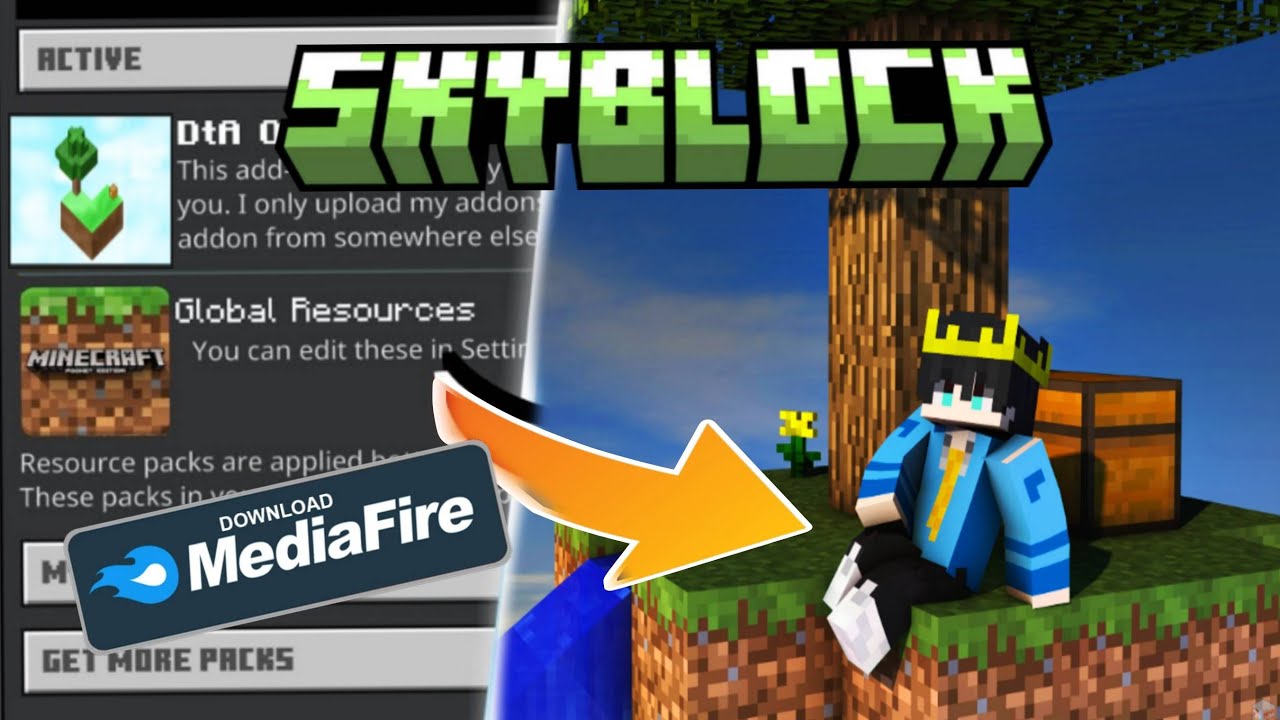 Skyblock mcworld download for 1.21.**|| Minecraft pe world