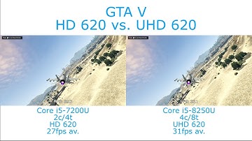 Intel Core i5-7200U vs  i5-8250U - Grand Theft Auto V