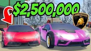 Spending $2,500,000 On LAMBORGHINIS In ROBLOX Greenville!
