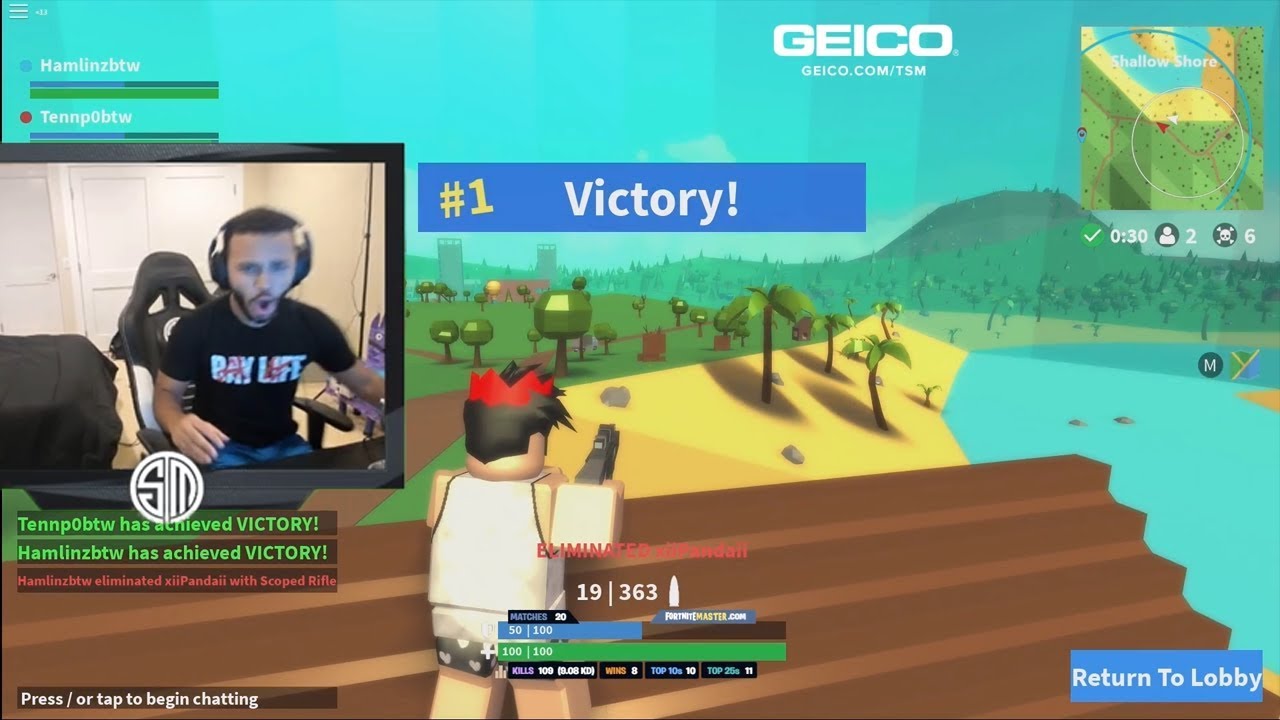 Hamlinz Tennp0 Play Roblox They Won The First Match - roblox fortnite game name