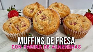 MUFFINS DE FRESA KETO | MUFFINS KETO | MUFFINS CON HARINA DE ALMENDRAS