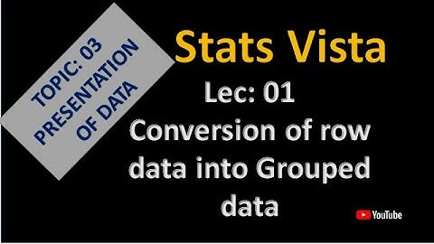 Presentation of data| conversion of ungrouped data to group data for discrete data.