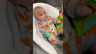 Baby Boy Excitedly Squeals for Bulldog Puppy’s Affection