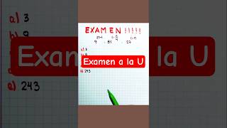 Examen a La U #matematicas #algebraicamente #matematicas #maths