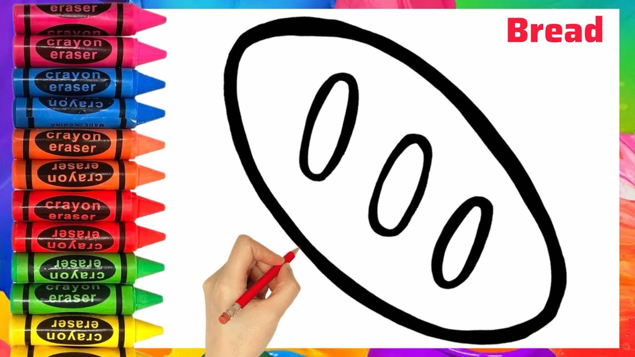 How To Draw A Bread Step By Step|| bread Drawing || Art for kids - YouTube