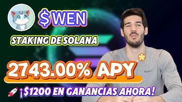 Paso a paso: stake de WEN y farming en Wen meme solana 2743.00% APY