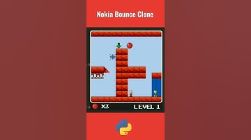 Nokia Bounce clone made with python and pygame #shorts #short