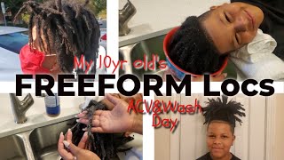 ANNUAL FREEFORM LOC ACV RINSE featuring MY SON!!!!! Freeform Loc Maintenance