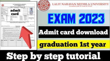Lnmu admit card download kaise kare | lnmu 1 year admit card 2023 | lnmu admit card part 1 download