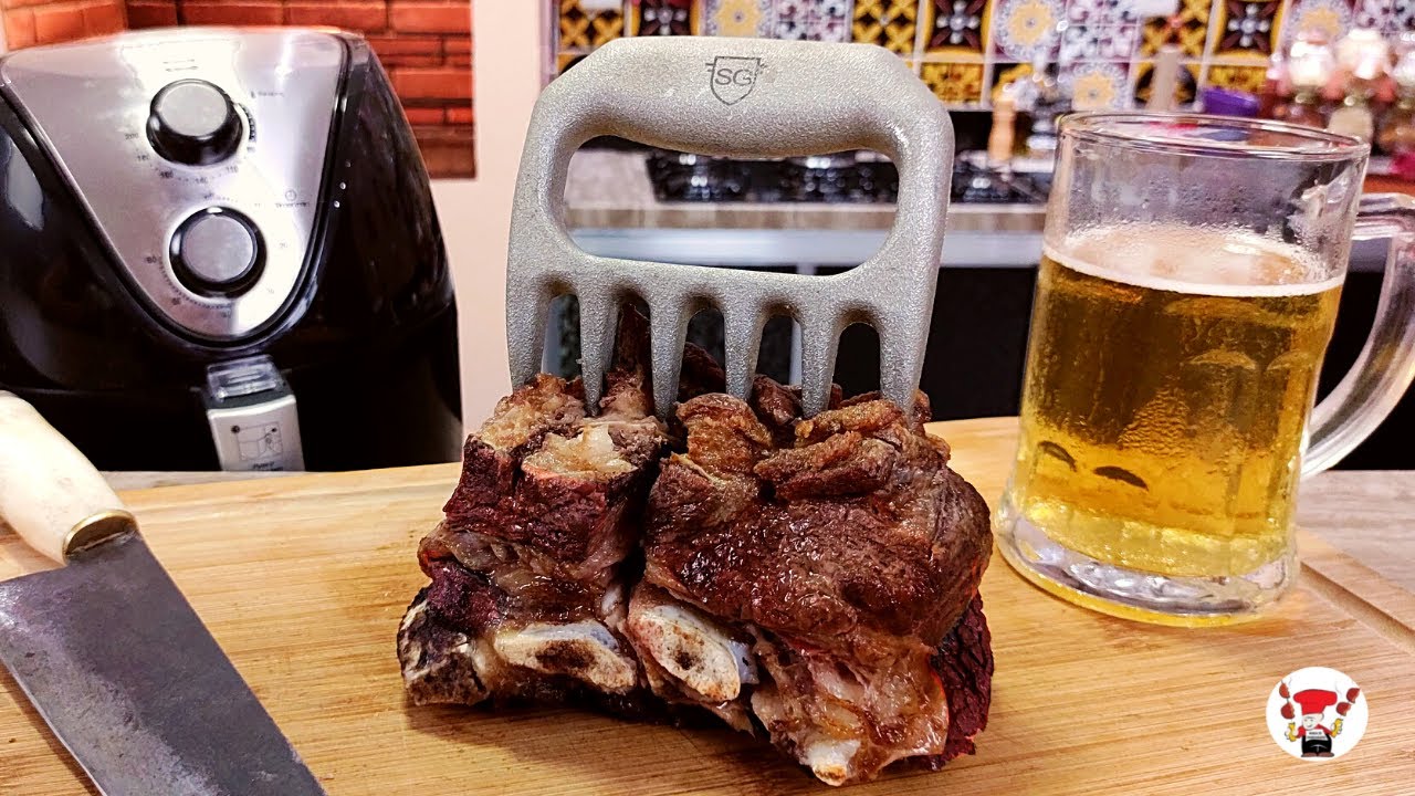 Como Fazer Costela de Boi na Airfryer Churrasco Fácil Barato