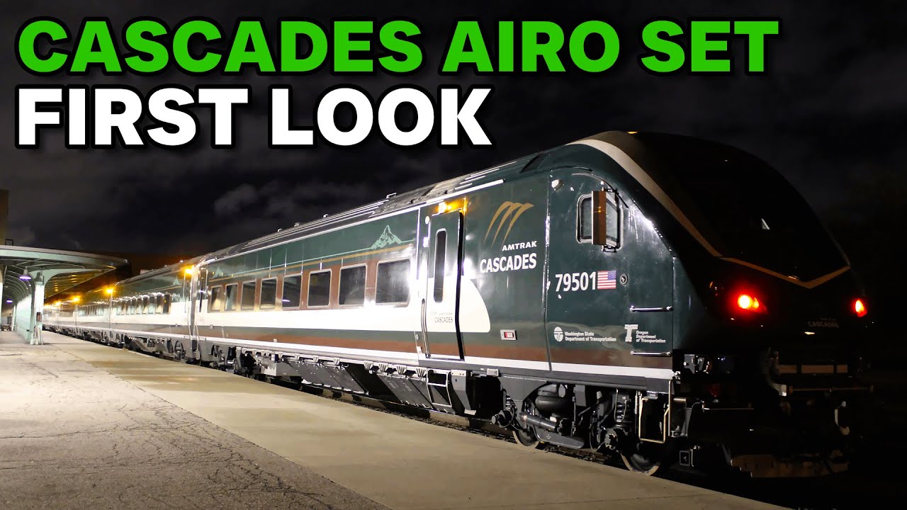Amtrak Ferry Train | First Look At New Cascades Airo Train Sets