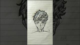 drawing anime character step by step easy drawing pen draw easy #trending #anime #viral #art #short