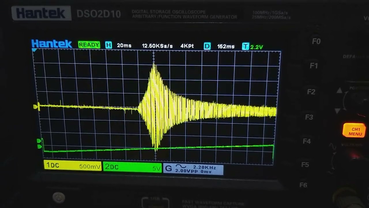 LC tank resonator, HANTEK DSO2D10 & FY6900 VCO mode