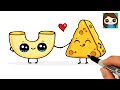 How to draw mac and cheese  cute food art