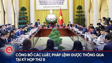 Công bố các luật, pháp lệnh được thông qua tại Kỳ họp thứ 8 | Truyền hình Quốc hội Việt Nam