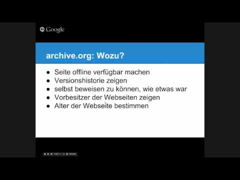Kurz erklärt: Die Waybackmachine archive.org
