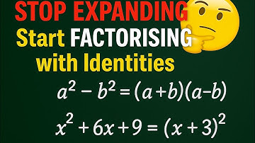 Factorisation by using Identities |Class 8|