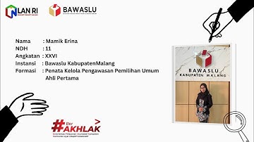 Promosi Nilai BerAKHLAK - Latsar CPNS Bawaslu 2025