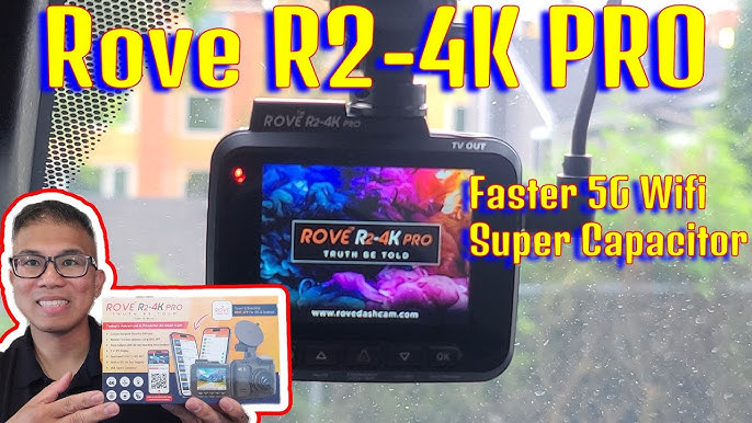 Rove R2-4K Car Dash Cam 2160/30fps with Wi-Fi & GPS, Night Vision – ROVE  Dash Cam
