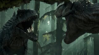 Мир Юрского периода: Господство (2022). Гиганотозавр против Тираннозавра.