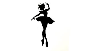 How to draw a dancing girl - Drawing a dancing girl sketch - dancing girl tattoo design