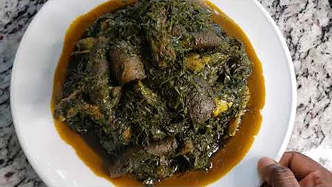 How to cook Cameroon Eru with spinach| Delicious spinach Eru recipe