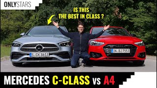 2023 Mercedes C-Class AMG-Line Head to Head with the Facelifted Audi A4 S-Line !